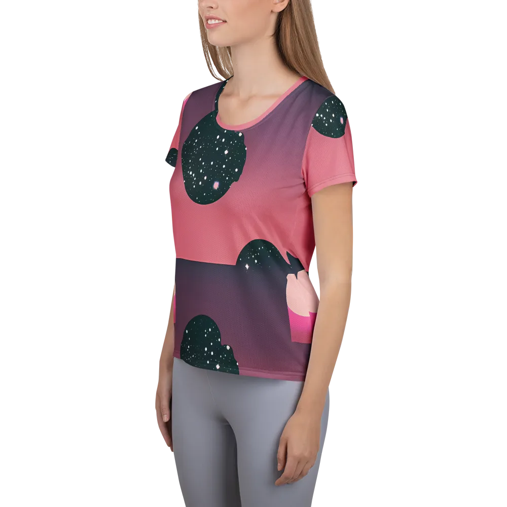 Dreamscape Horizon on Women's Athletic T-Shirt — Left