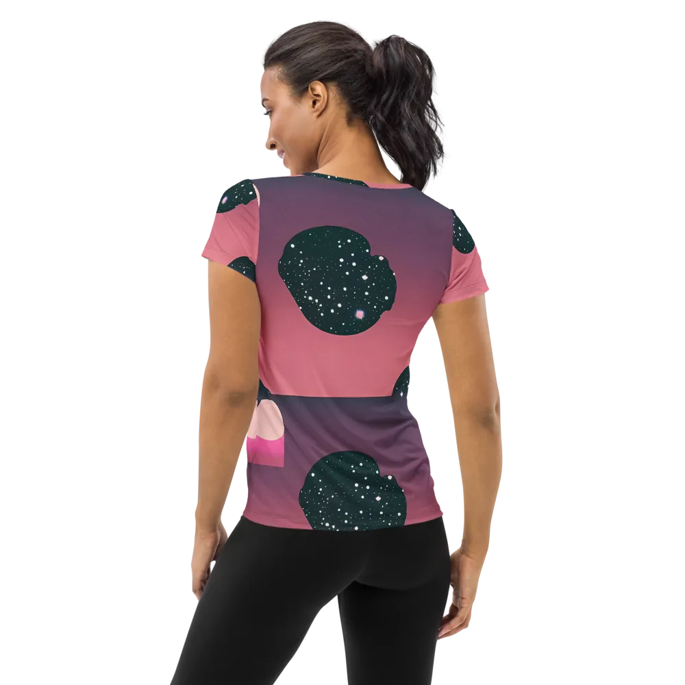 Dreamscape Horizon on Women's Athletic T-Shirt — Back
