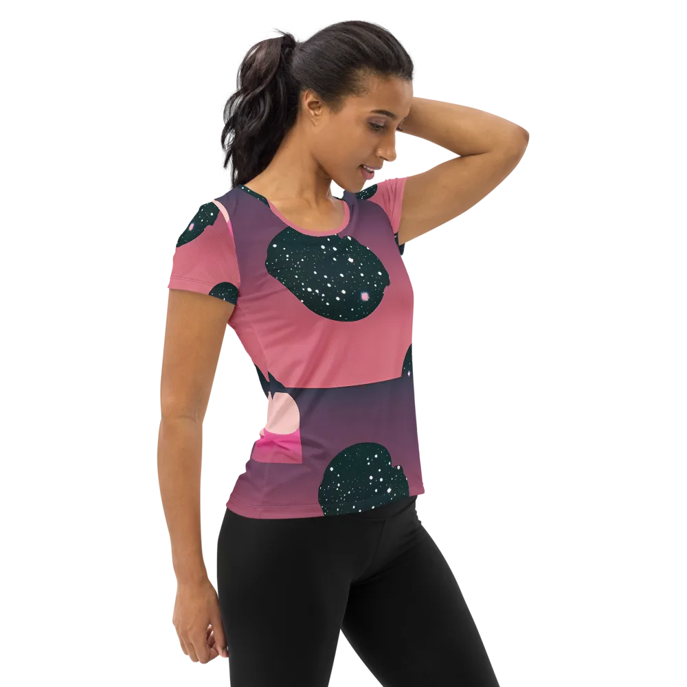 Dreamscape Horizon on Women's Athletic T-Shirt — Right