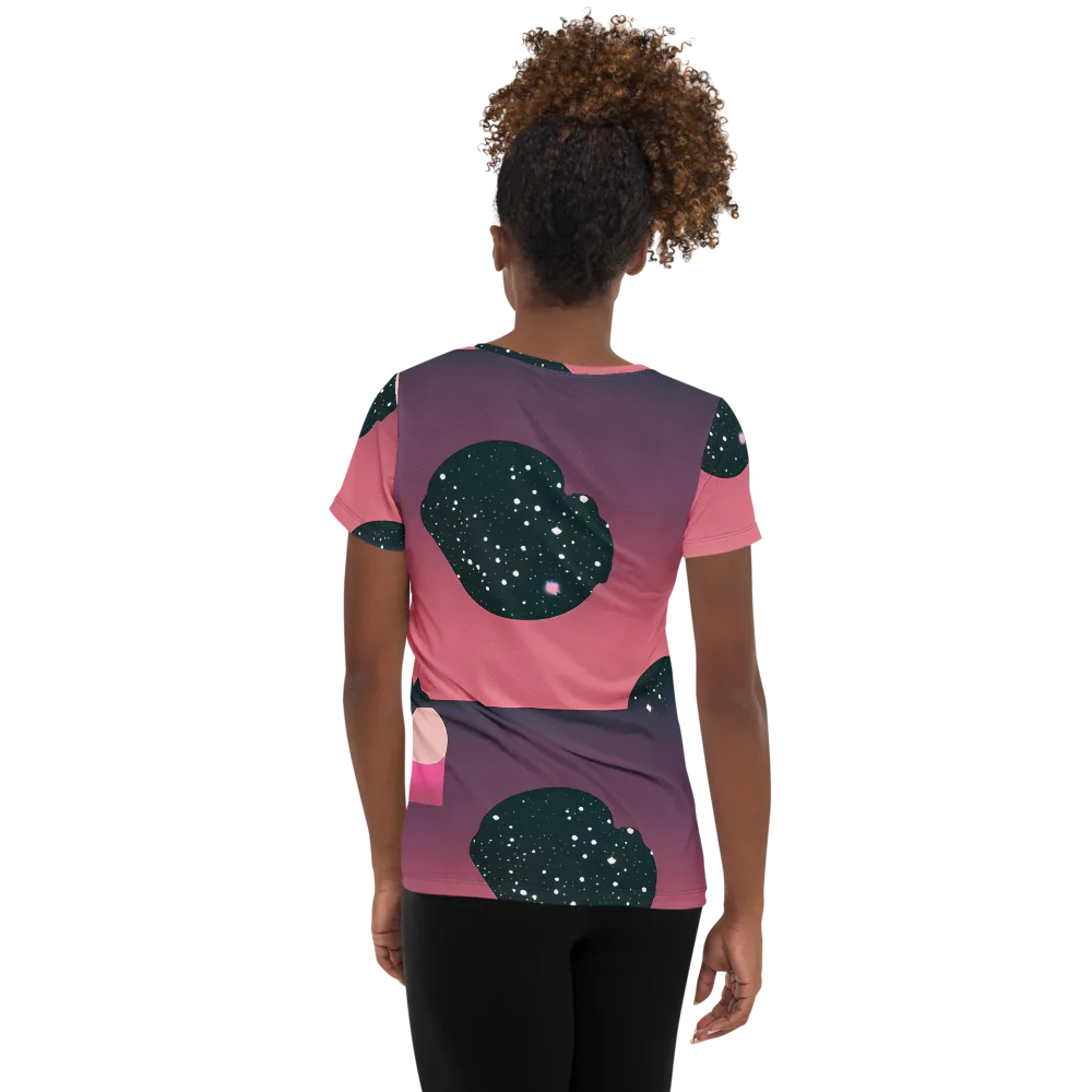 Dreamscape Horizon on Women's Athletic T-Shirt — Back