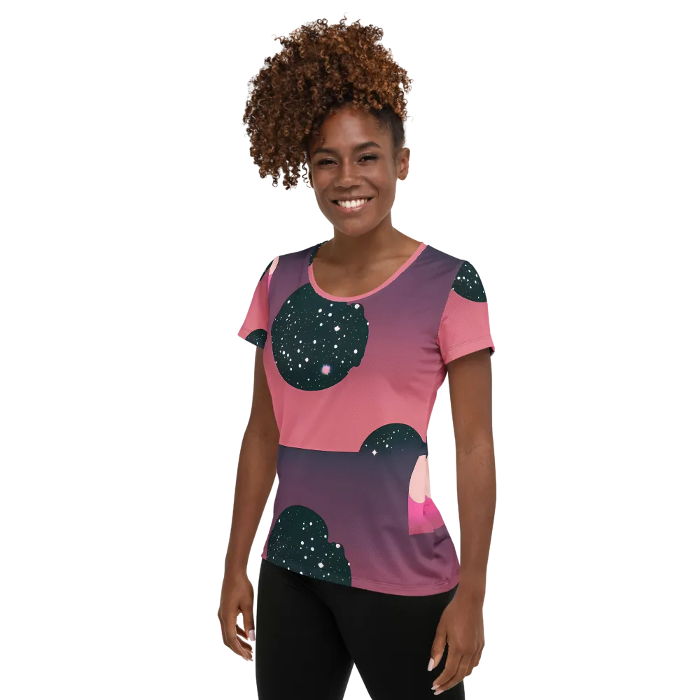 Dreamscape Horizon on Women's Athletic T-Shirt — Left