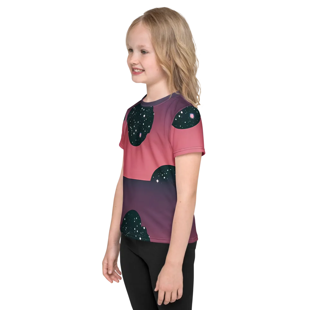 Dreamscape Horizon on Kids Crew Neck T-Shirt — Left