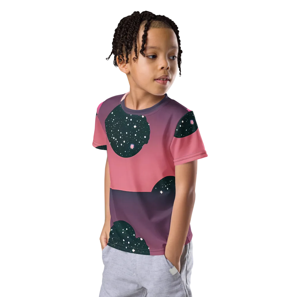 Dreamscape Horizon on Kids Crew Neck T-Shirt — Left Front