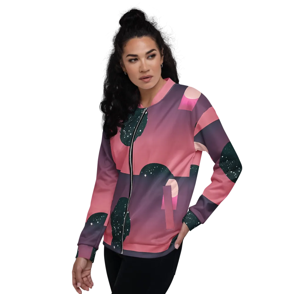 Dreamscape Horizon on Bomber Jacket — Left