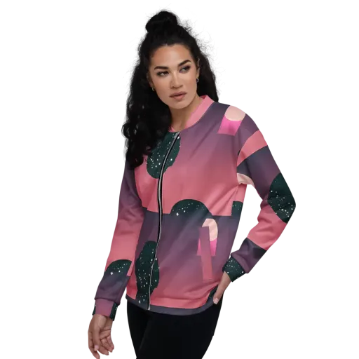 Dreamscape Horizon on a Bomber Jacket