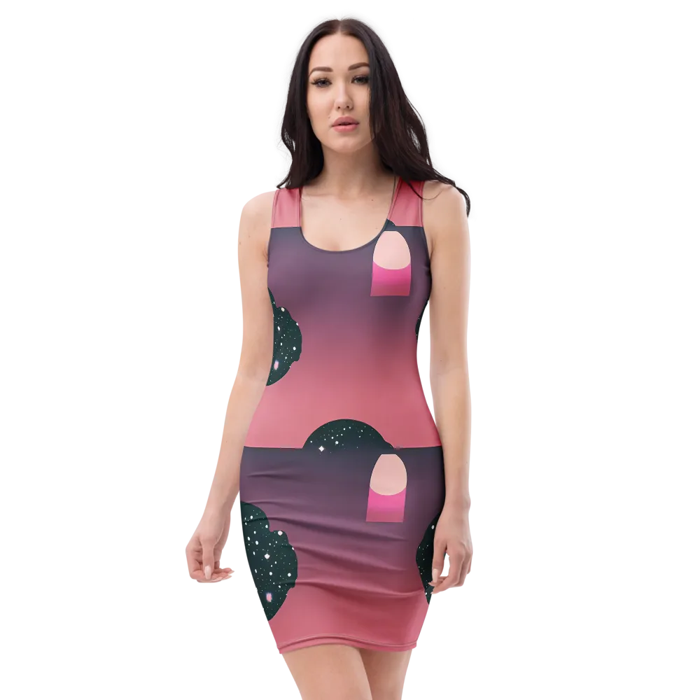 Dreamscape Horizon on Bodycon Dress — Front