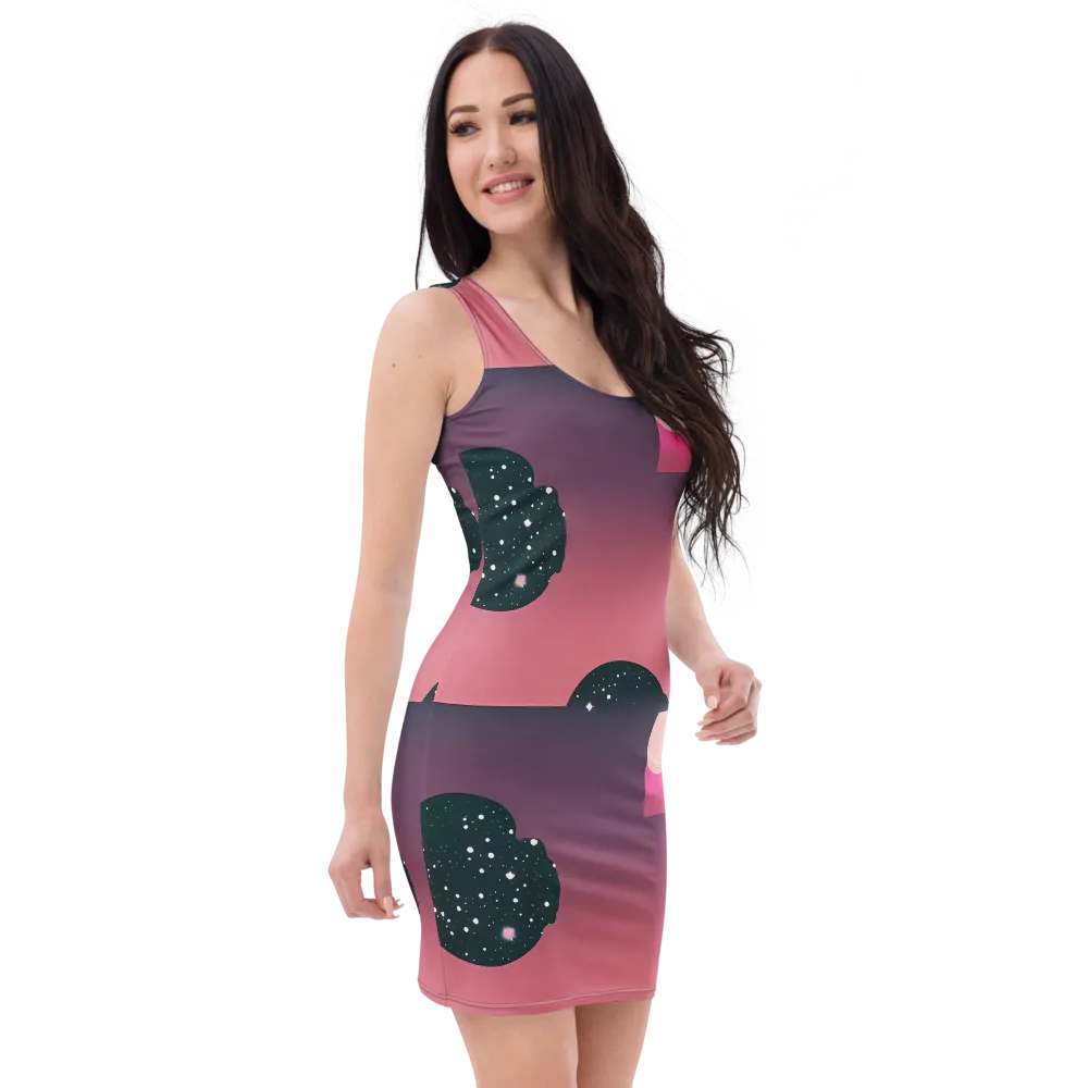 Dreamscape Horizon on Bodycon Dress — Right Front