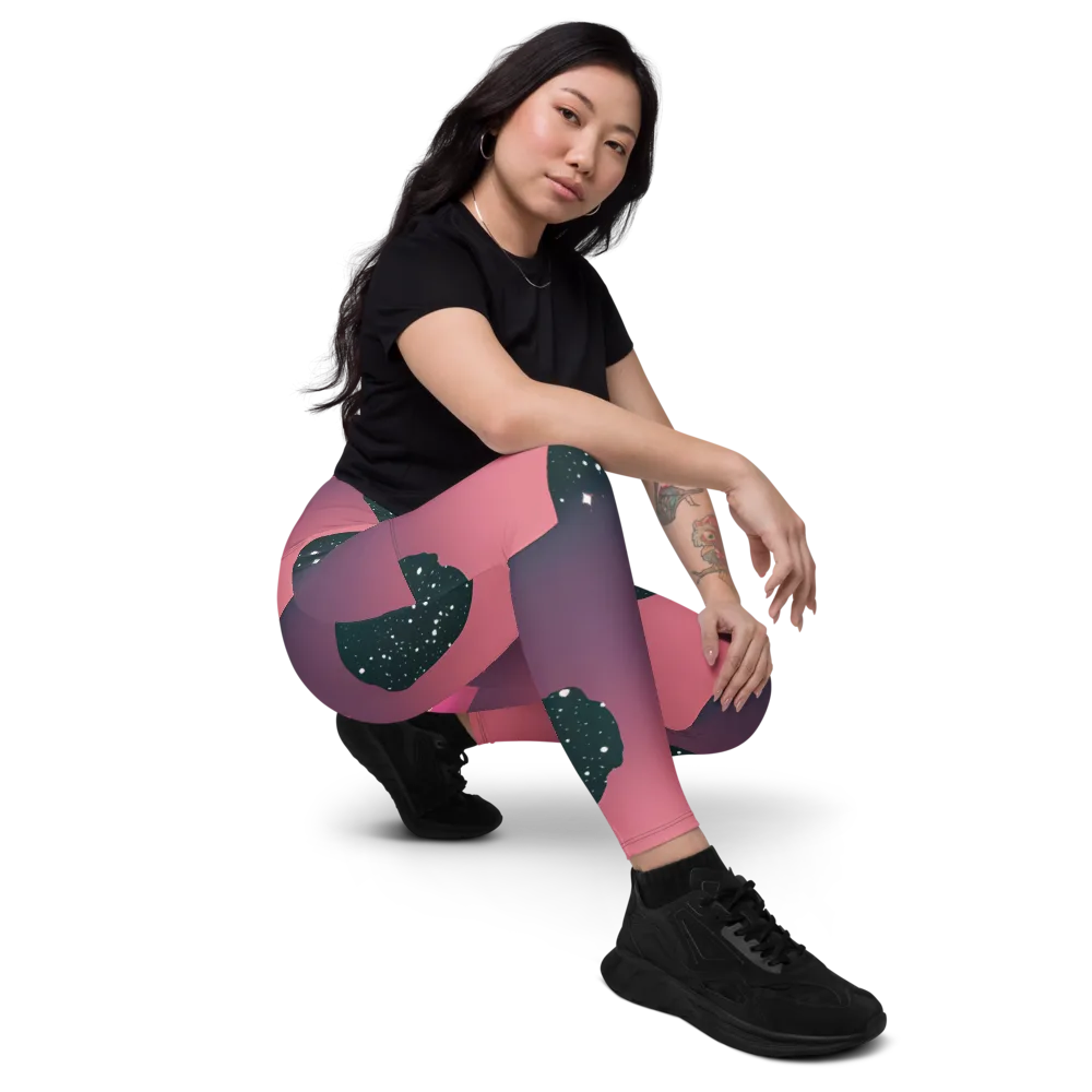Dreamscape Horizon on Leggings with Pockets — Right Front
