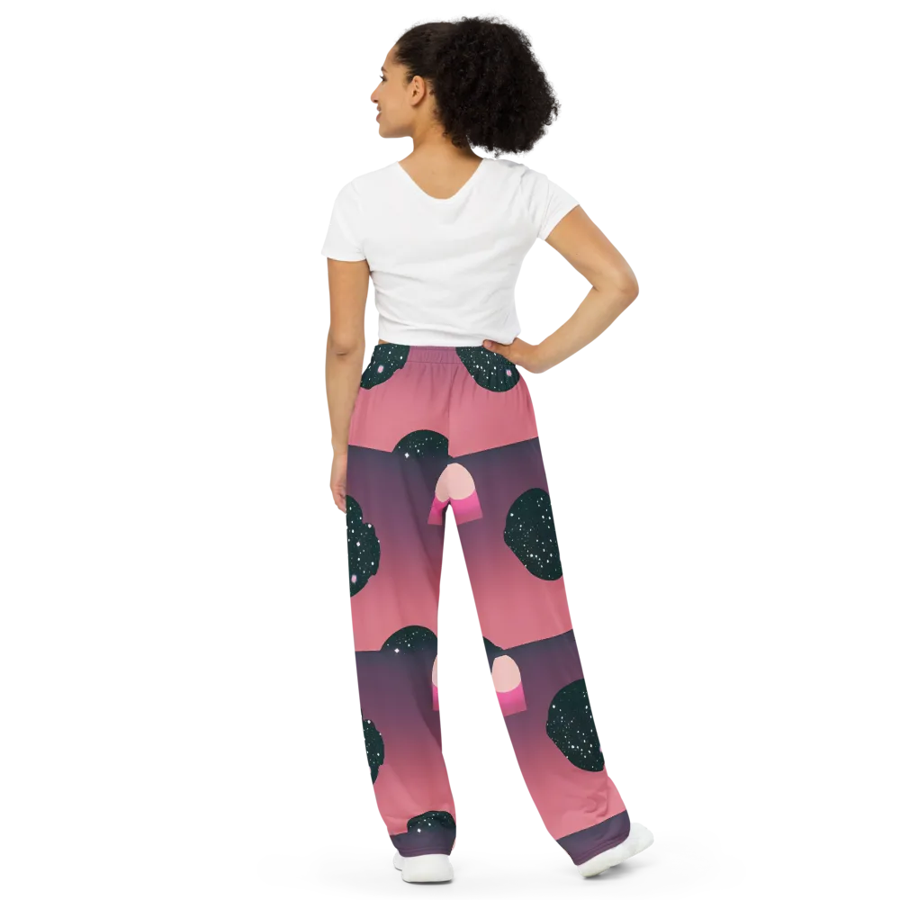 Dreamscape Horizon on Wide-Leg Pants — Back