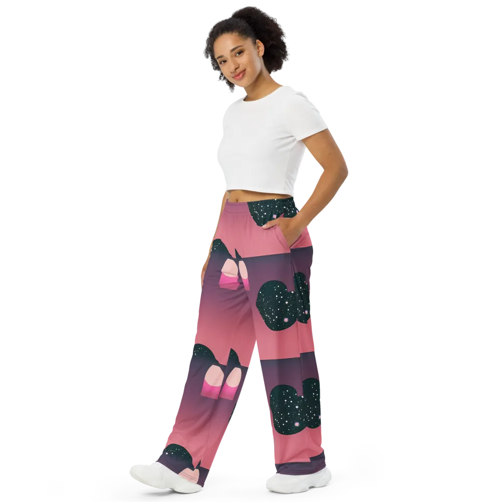 Dreamscape Horizon on Wide-Leg Pants — Left Front