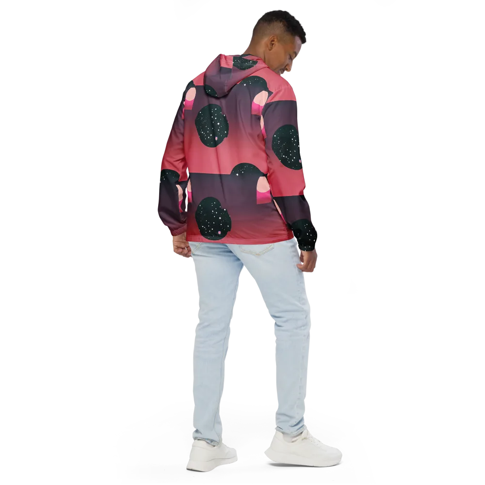 Dreamscape Horizon on Men's Windbreaker — Back