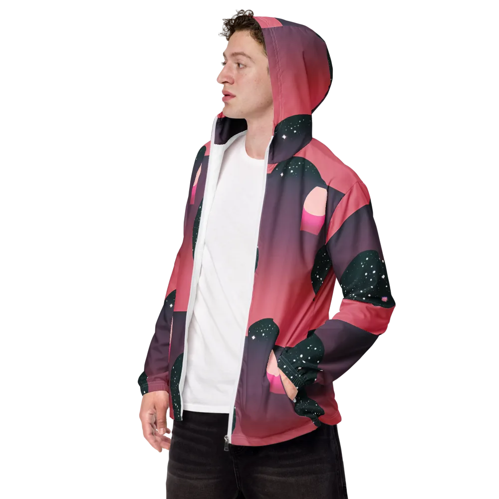 Dreamscape Horizon on Men's Windbreaker — Left Front