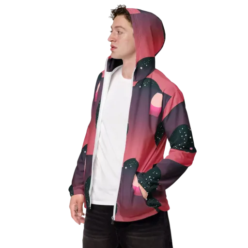 Dreamscape Horizon on a Men's Windbreaker
