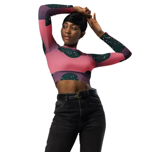 Dreamscape Horizon on a Long Sleeve Crop Top