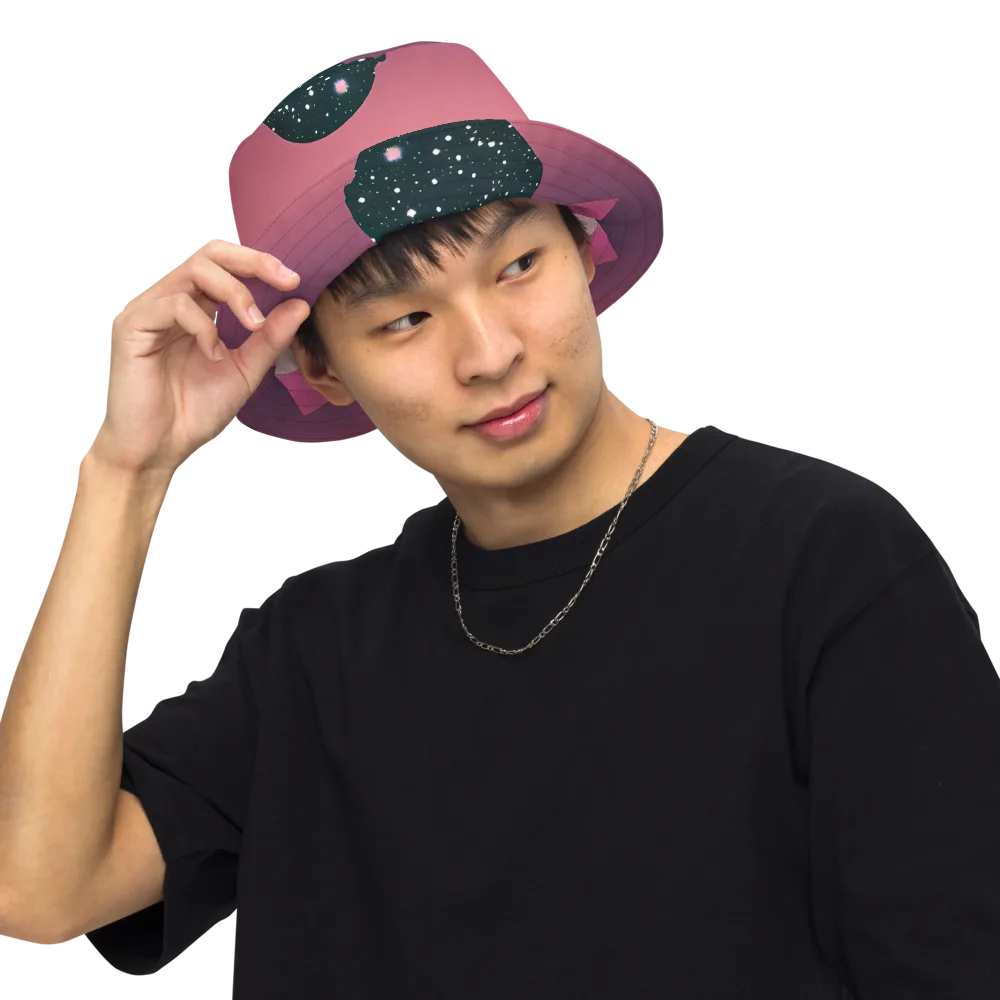 Dreamscape Horizon on Reversible Bucket Hat — Front Inside