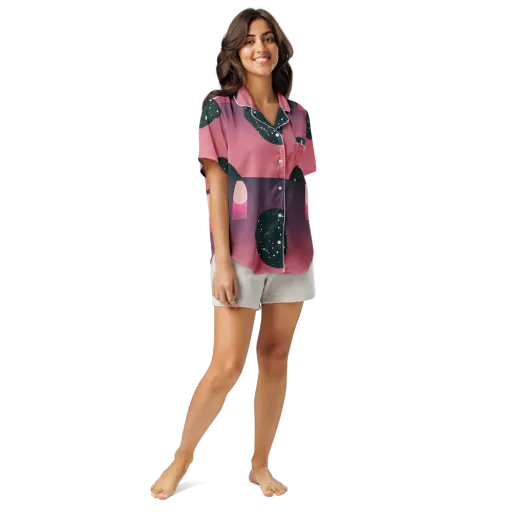 Dreamscape Horizon on a Women's Short Sleeve Pajama Top