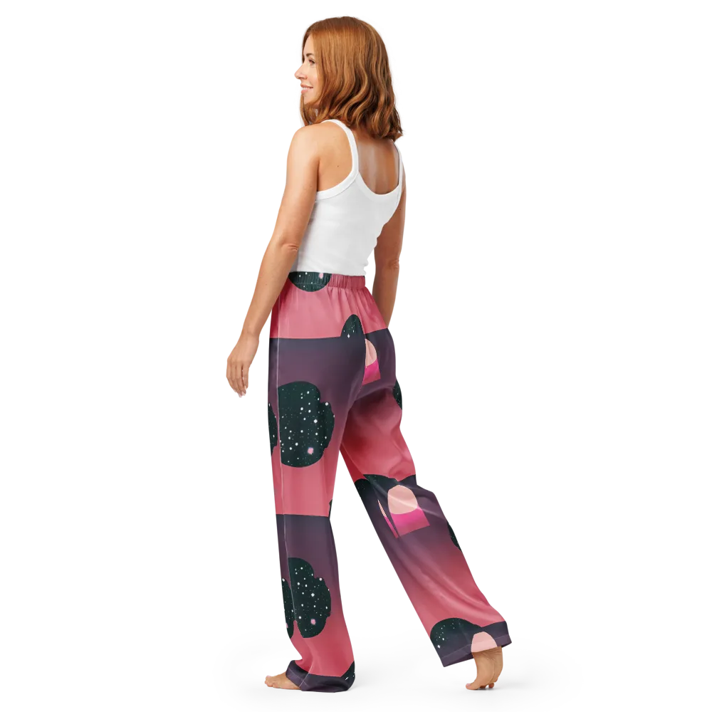 Dreamscape Horizon on Women's Pajama Pants — Back