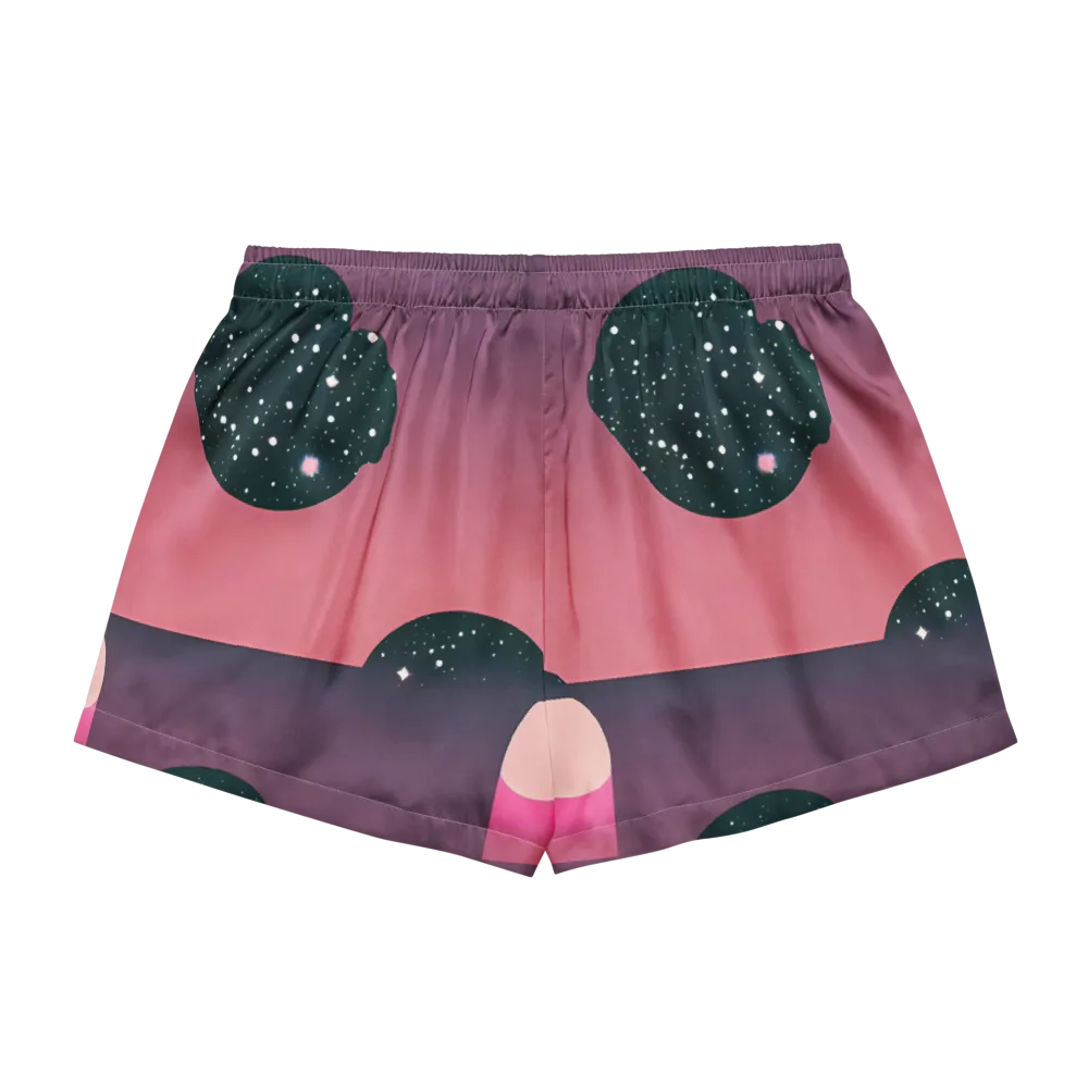 Dreamscape Horizon on Women's Pajama Shorts — Back