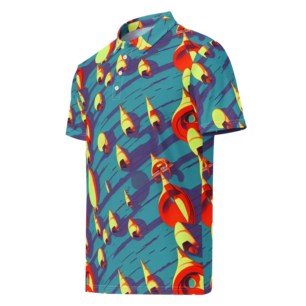 Sailor's Mirage on Men's Slim Fit Polo Shirt — Left Front