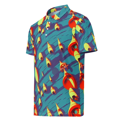 Sailor's Mirage on a Men's Slim Fit Polo Shirt