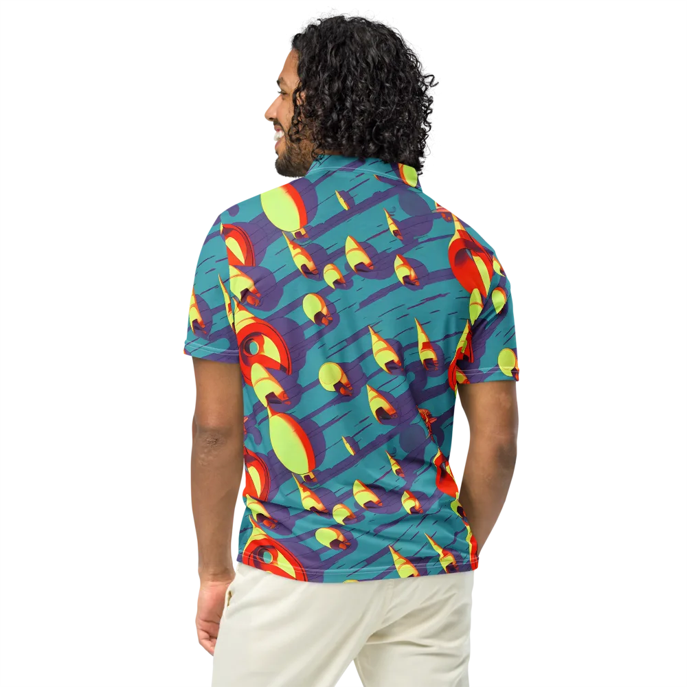 Sailor's Mirage on Men's Slim Fit Polo Shirt — Back