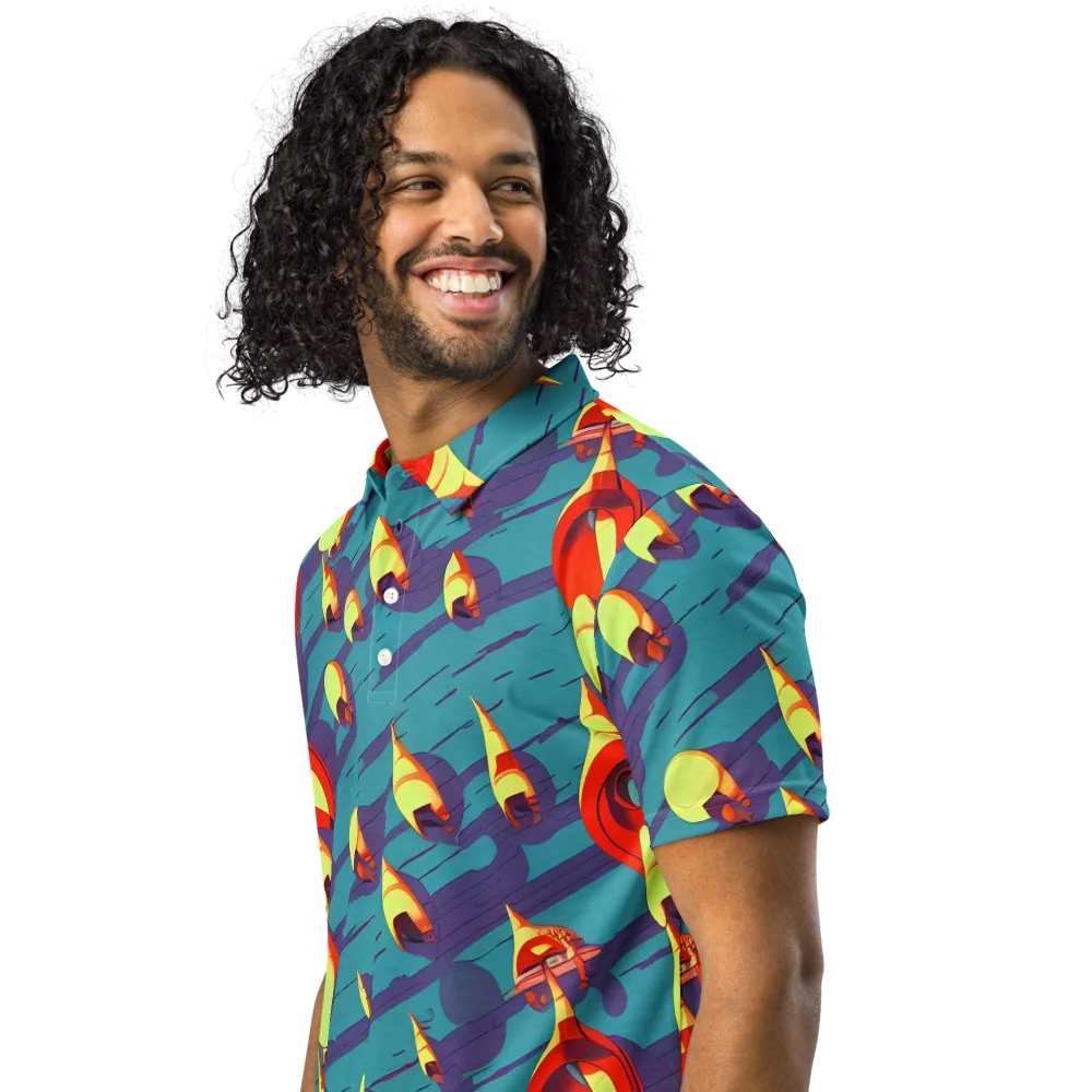 Sailor's Mirage on Men's Slim Fit Polo Shirt — Left Front