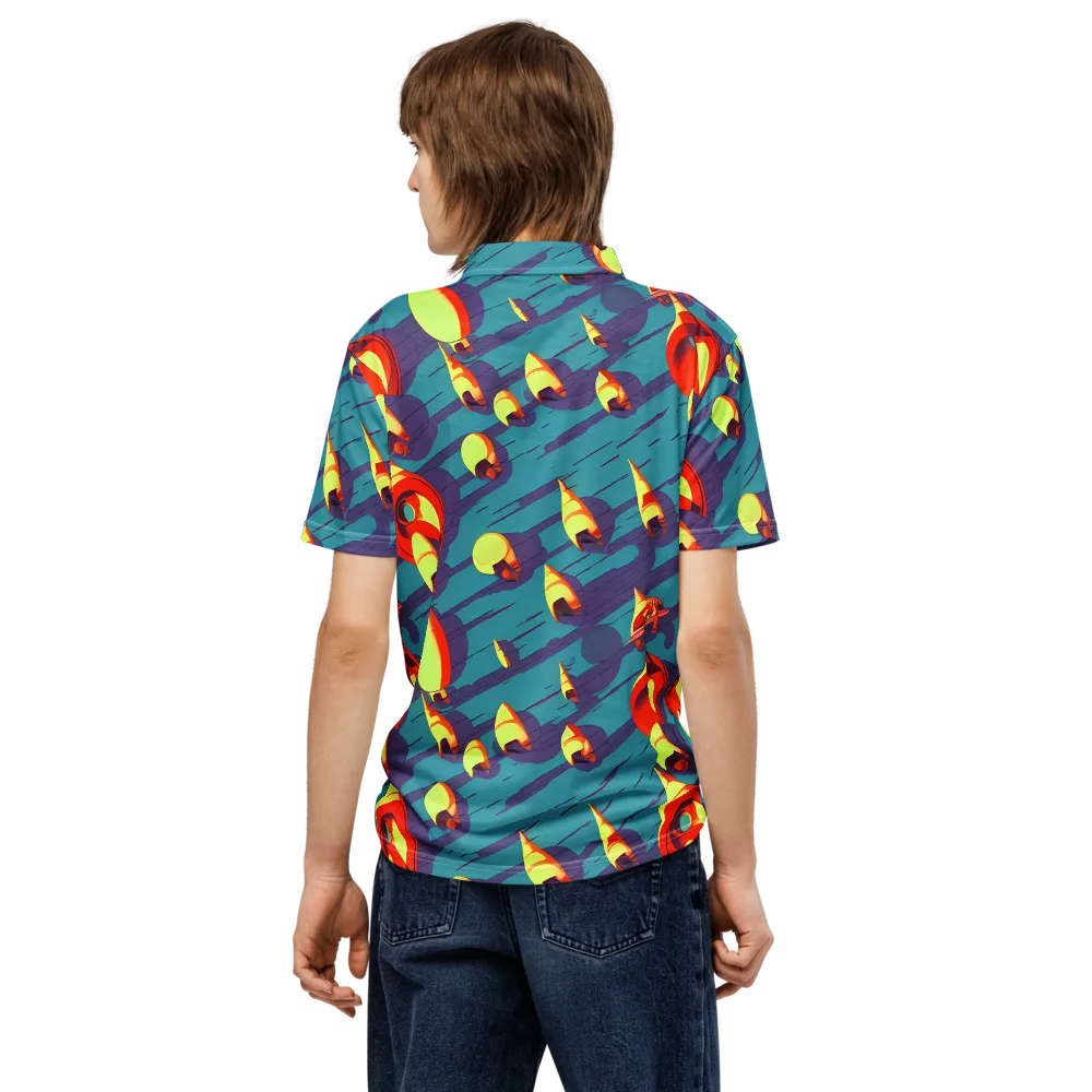 Sailor's Mirage on Men's Slim Fit Polo Shirt — Back