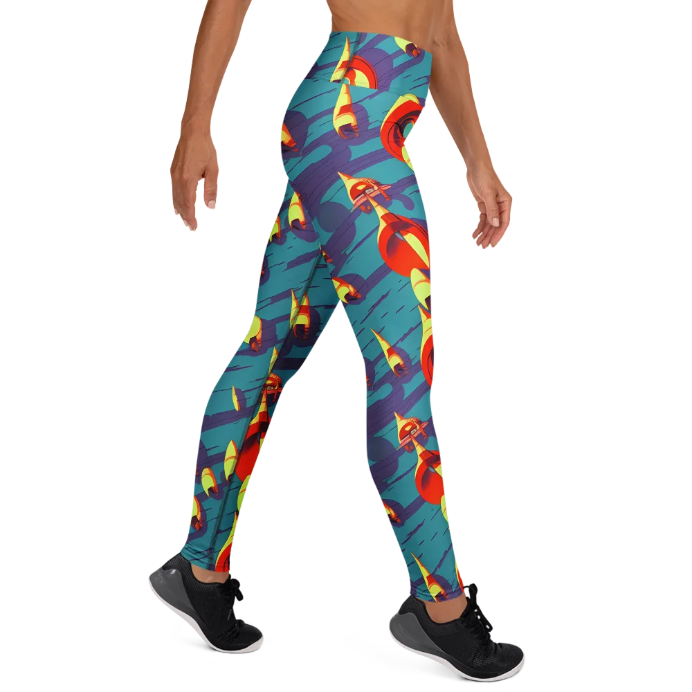 Sailor's Mirage on Yoga Leggings — Right