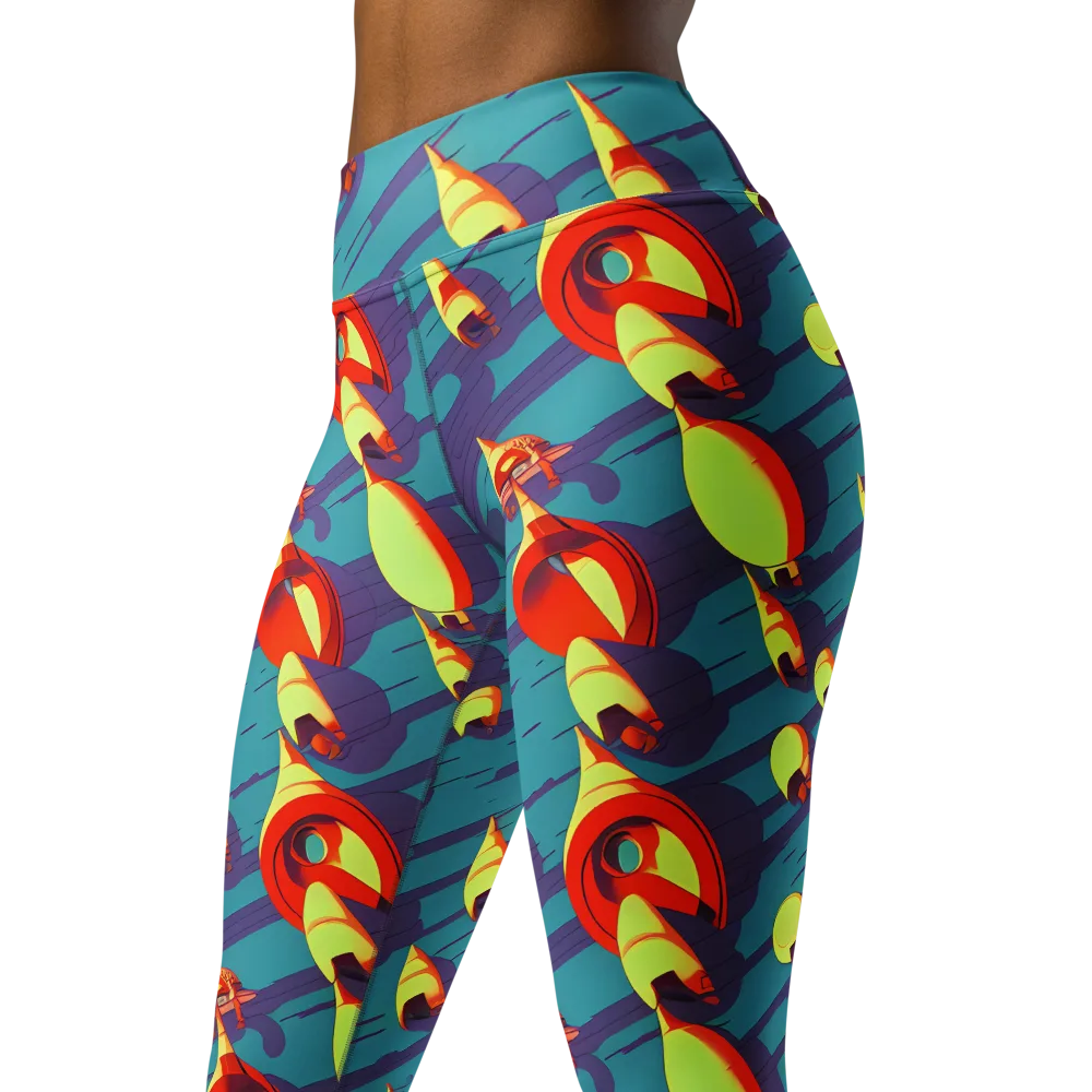Sailor's Mirage on Yoga Leggings — Left Front