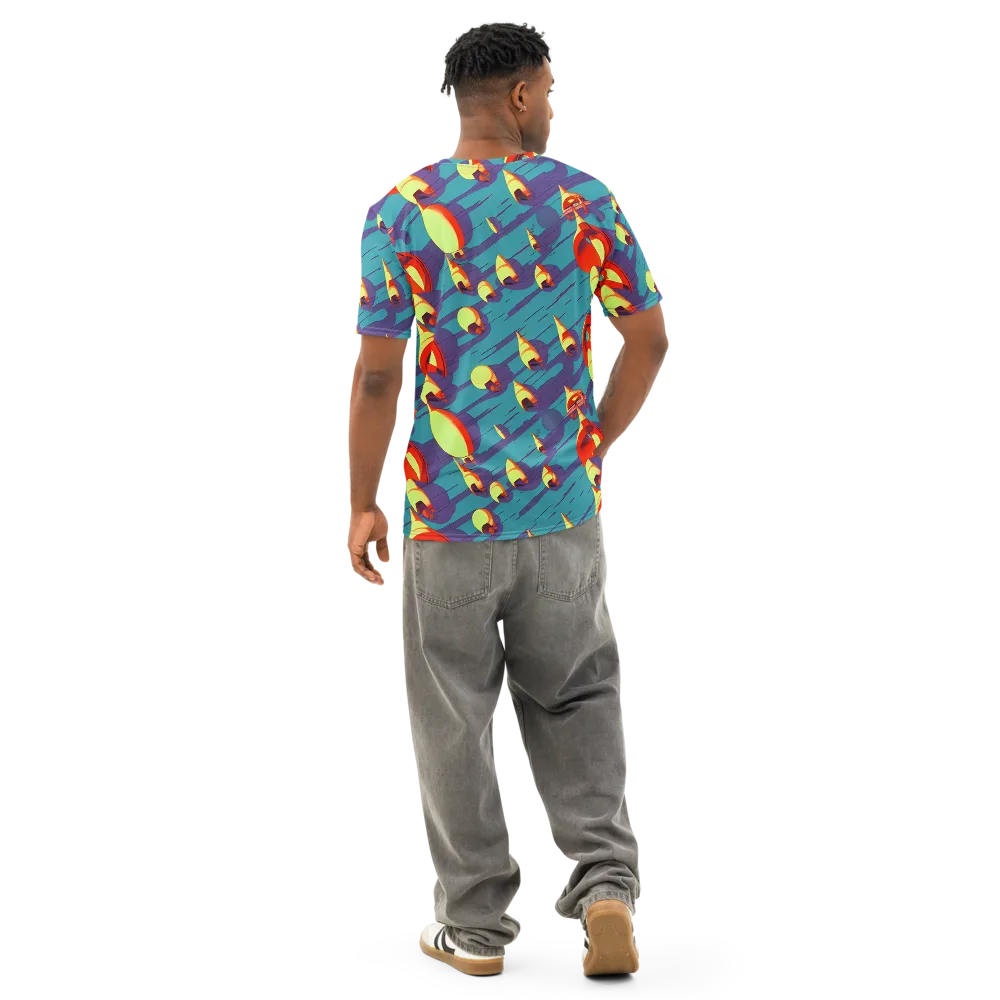 Sailor's Mirage on Men's Cotton Crew Neck T-Shirt — Back