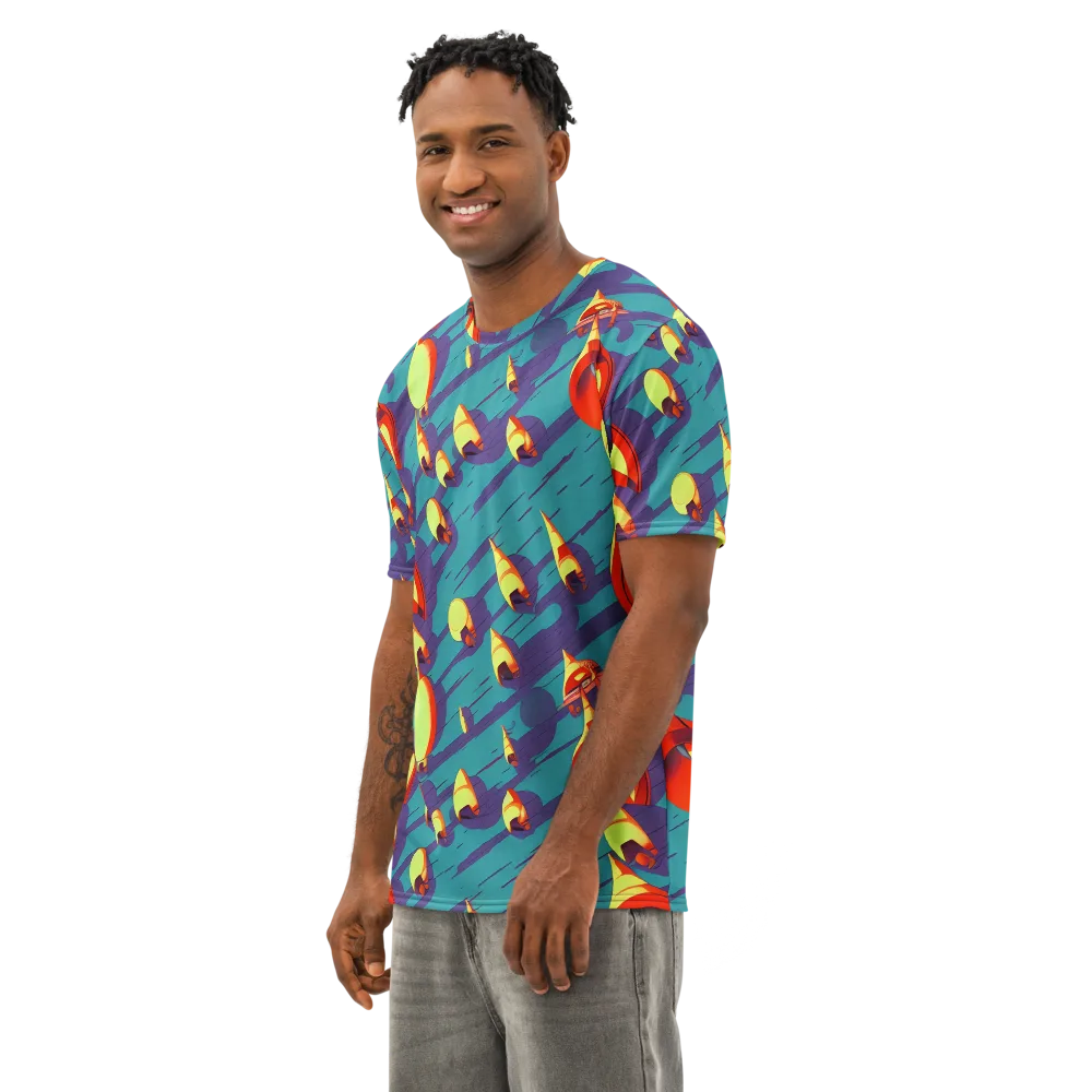 Sailor's Mirage on Men's Cotton Crew Neck T-Shirt — Left Front