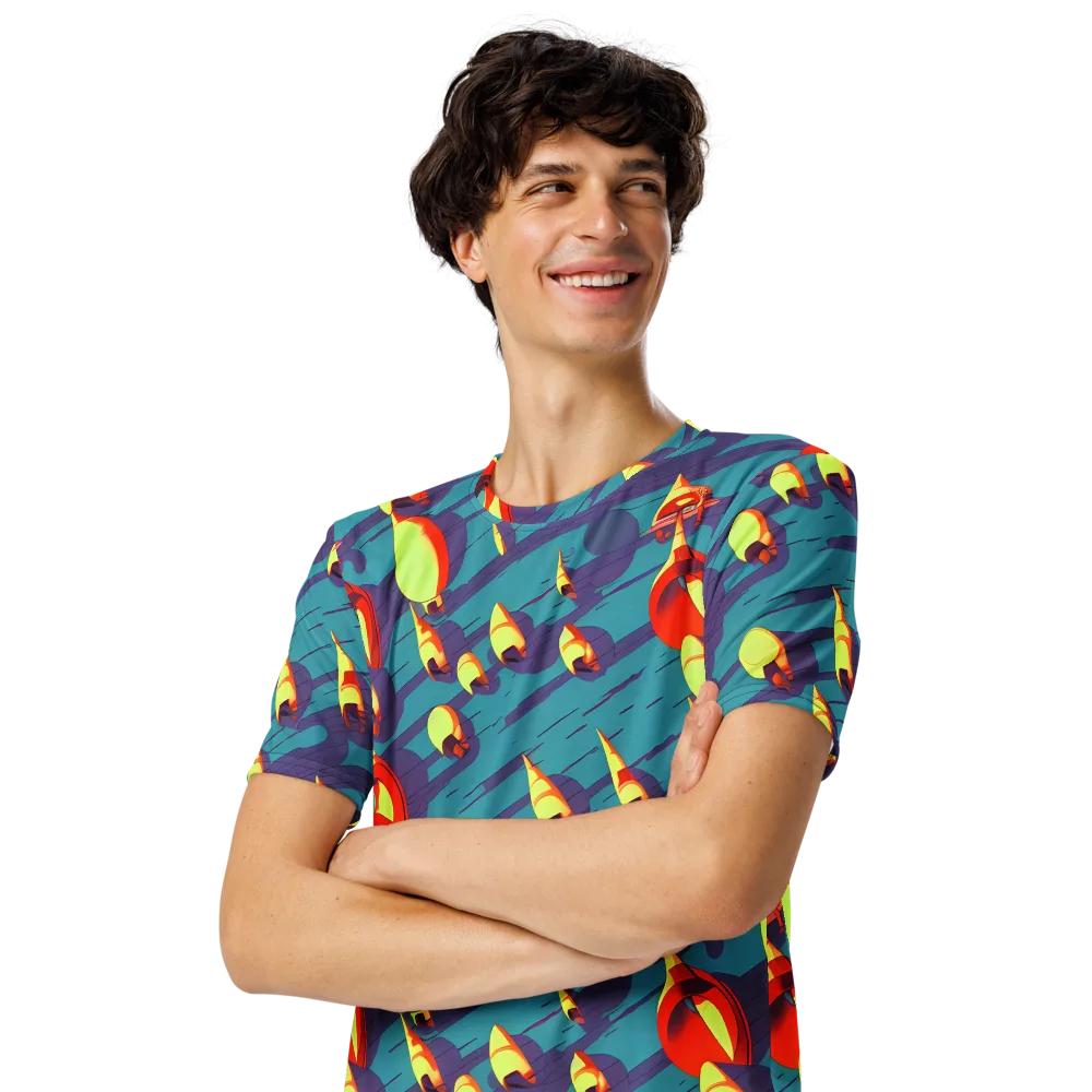 Sailor's Mirage on Men's Crew Neck T-Shirt — Left Front