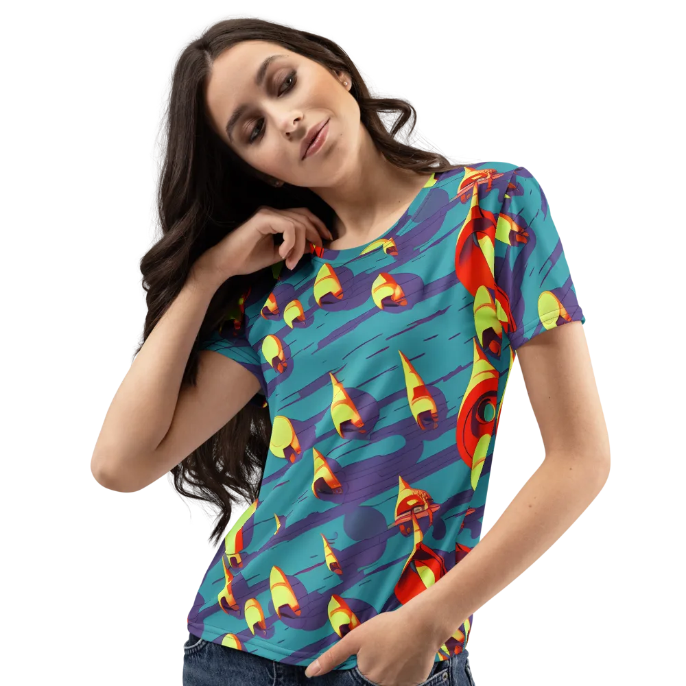 Sailor's Mirage on Women's Crew Neck T-Shirt — Left Front