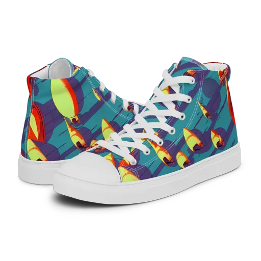 Sailor's Mirage on a Women's High Top Canvas Shoes
