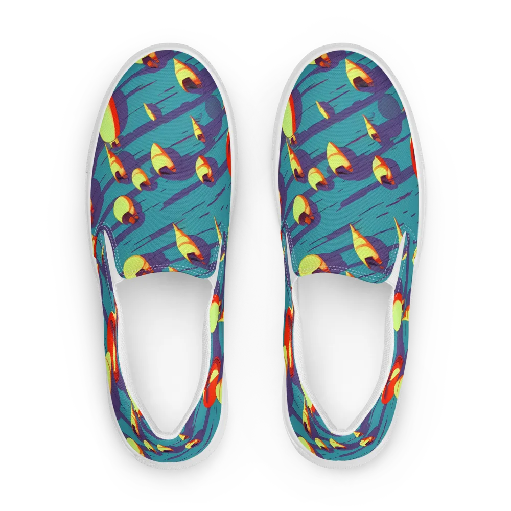 Sailor's Mirage on Men's Slip-On Canvas Shoes — Front