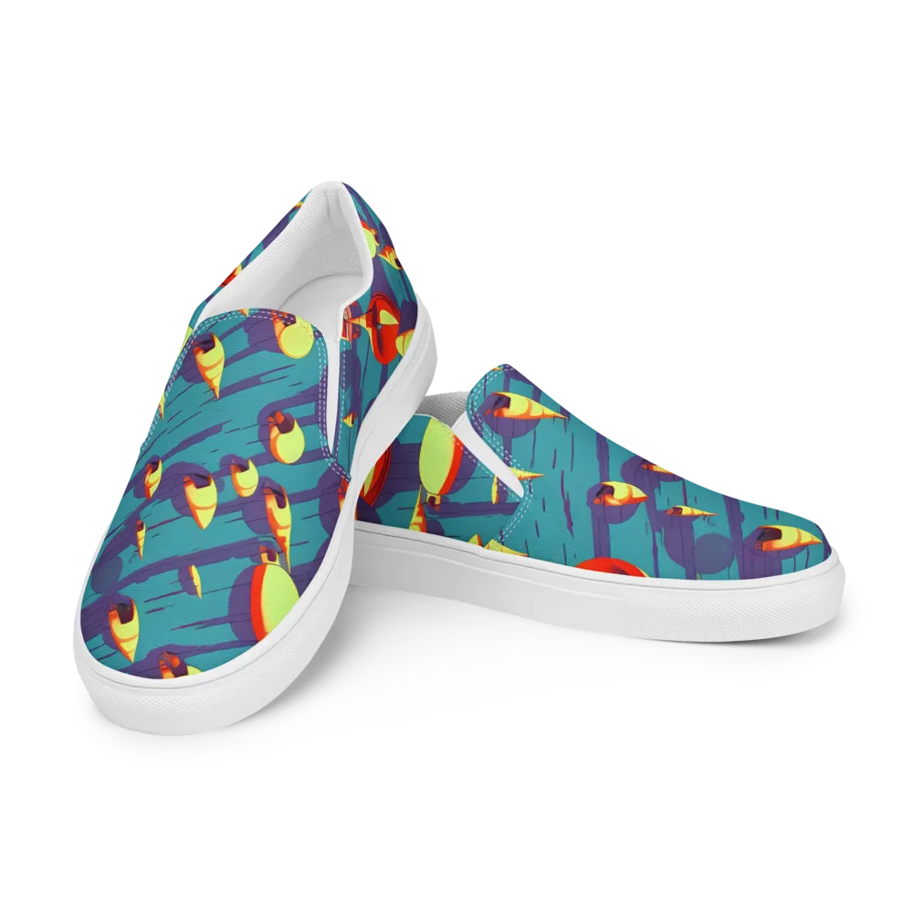 Sailor's Mirage on Men's Slip-On Canvas Shoes — Left Front