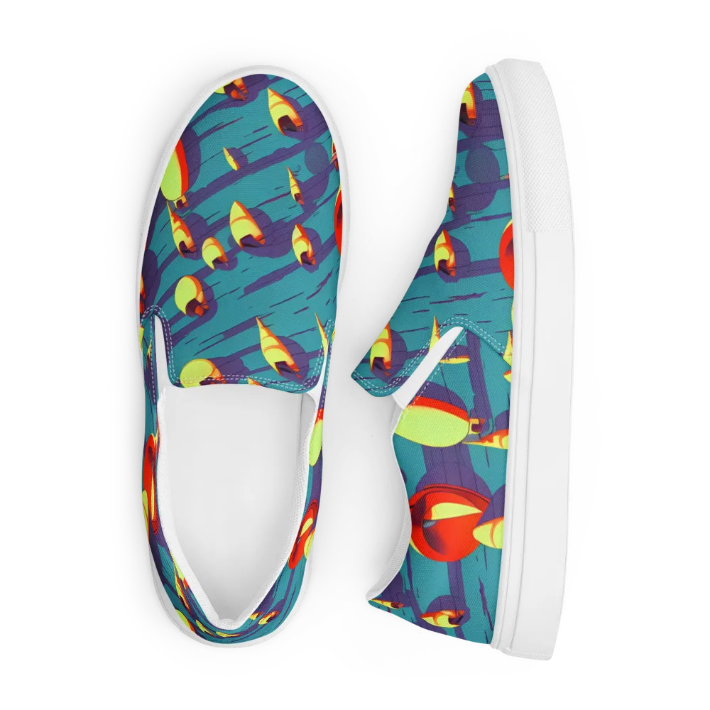 Sailor's Mirage on Men's Slip-On Canvas Shoes — Front