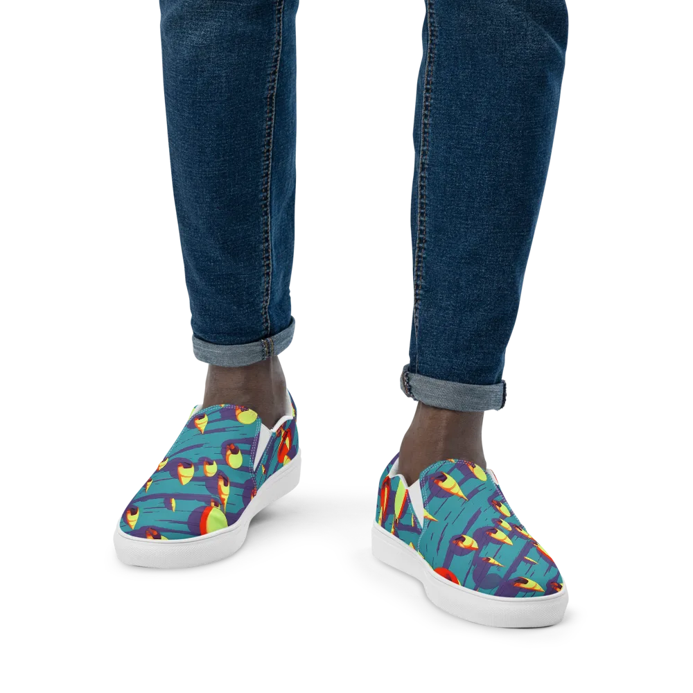 Sailor's Mirage on Men's Slip-On Canvas Shoes — Front