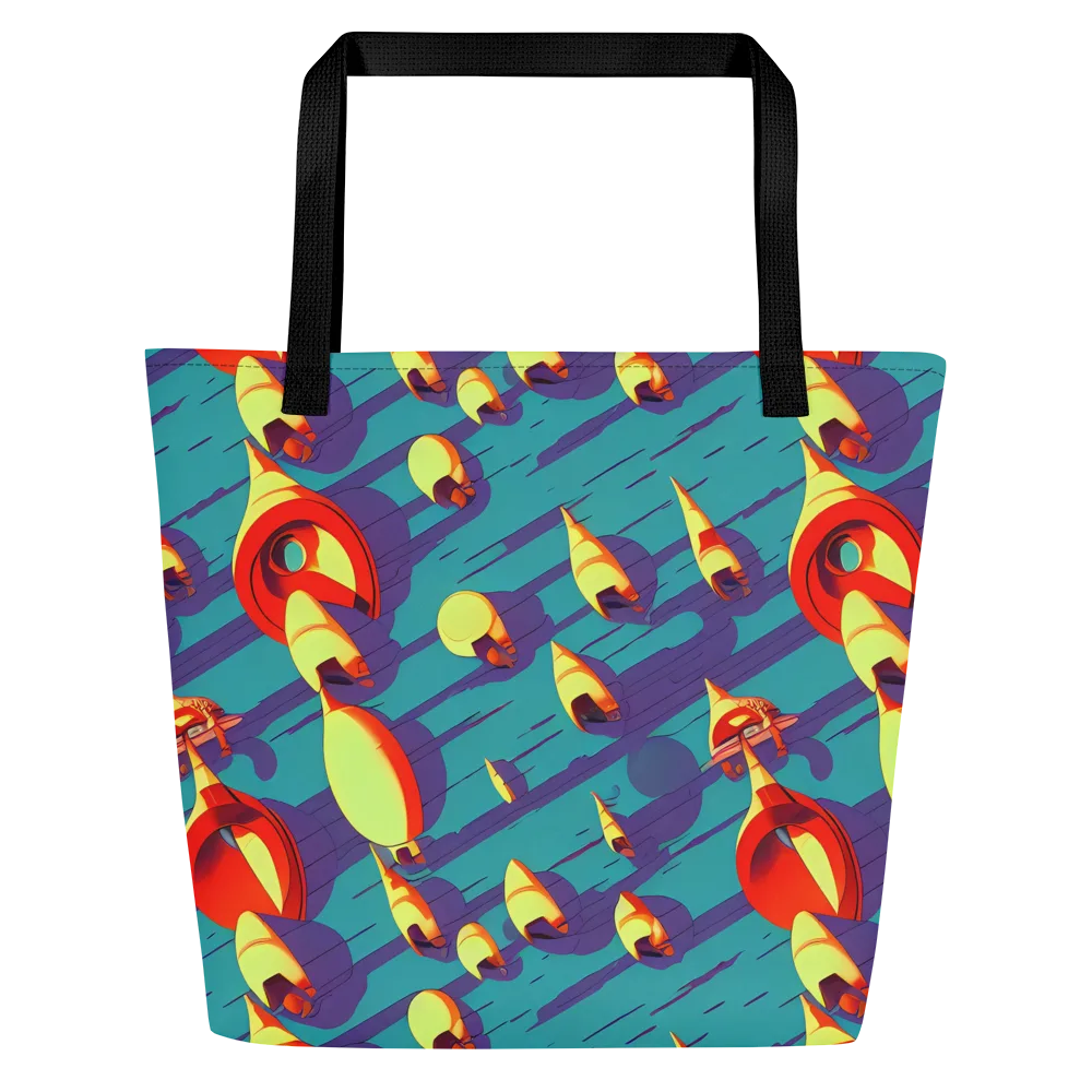 Sailor's Mirage on Large Tote Bag W/ Pocket — Front