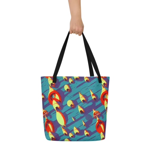 Sailor's Mirage on a Large Tote Bag W/ Pocket