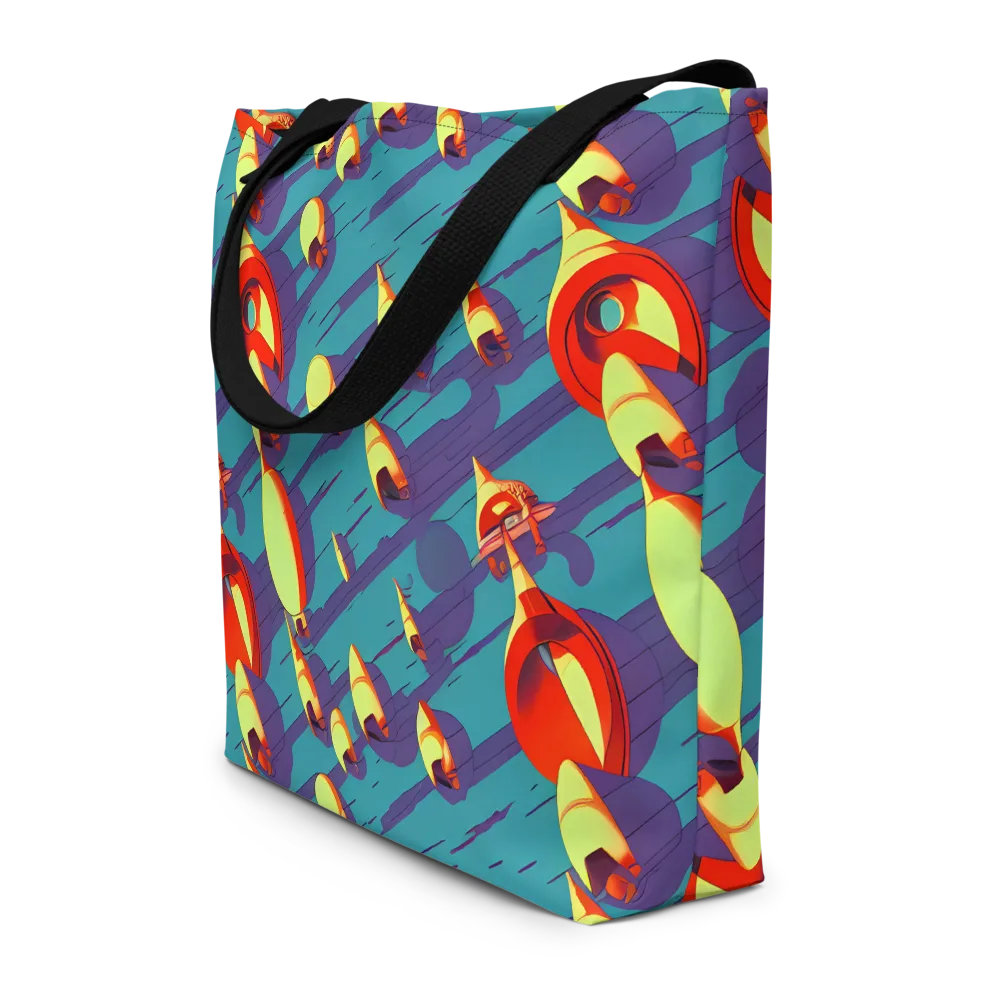 Sailor's Mirage on Large Tote Bag W/ Pocket — Front