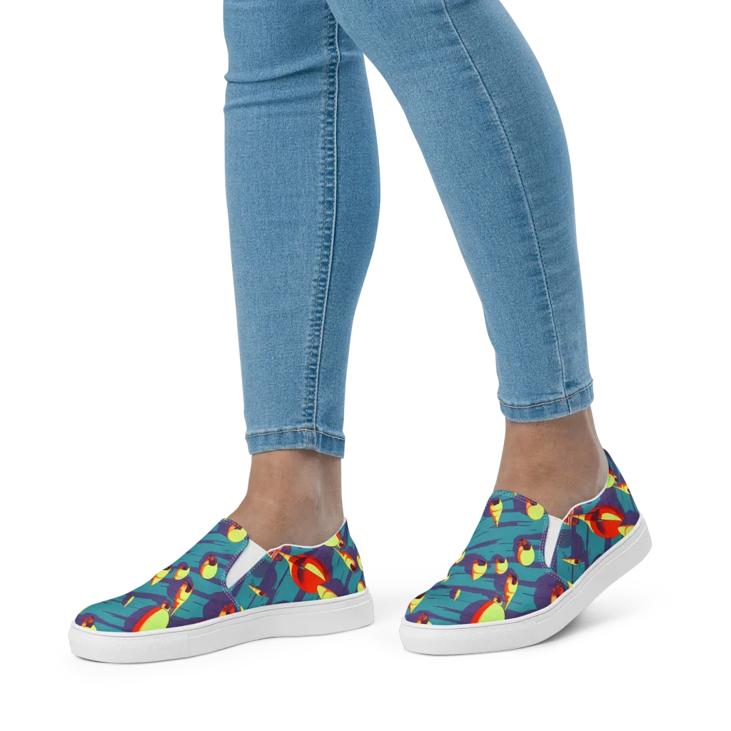 Sailor's Mirage on Women's Slip-On Canvas Shoes — Front