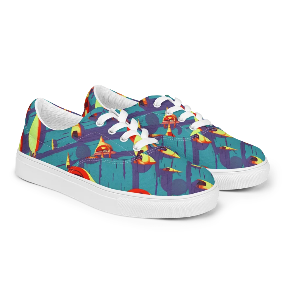 Sailor's Mirage on Men's Lace-Up Canvas Shoes — Right Front