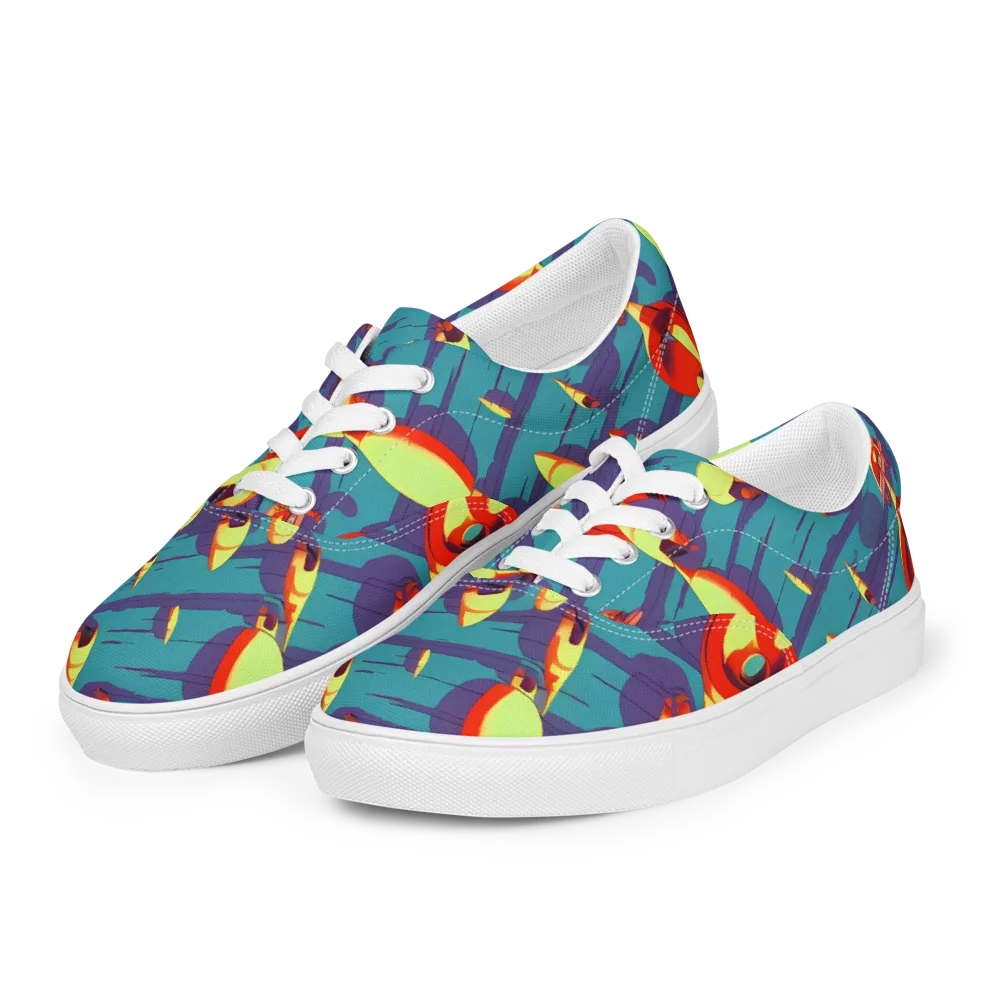 Sailor's Mirage on Men's Lace-Up Canvas Shoes — Left Front