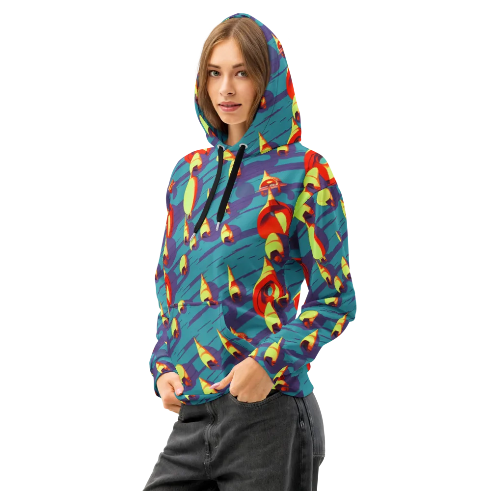 Sailor's Mirage on Cotton Hoodie — Left Front