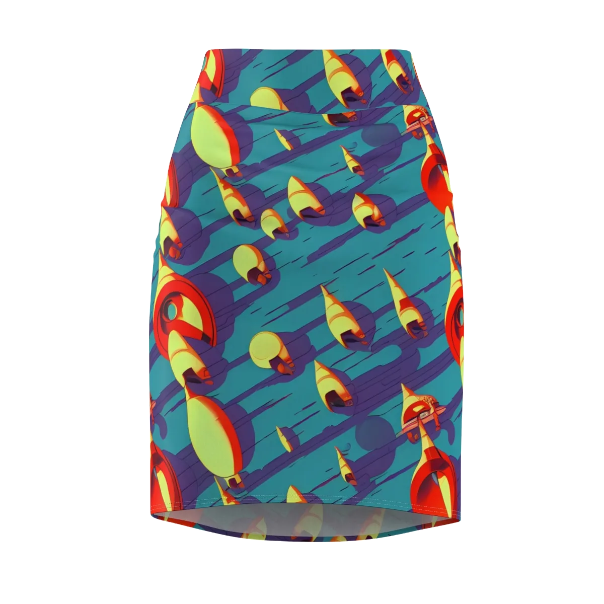 Sailor's Mirage on Pencil Skirt — Front