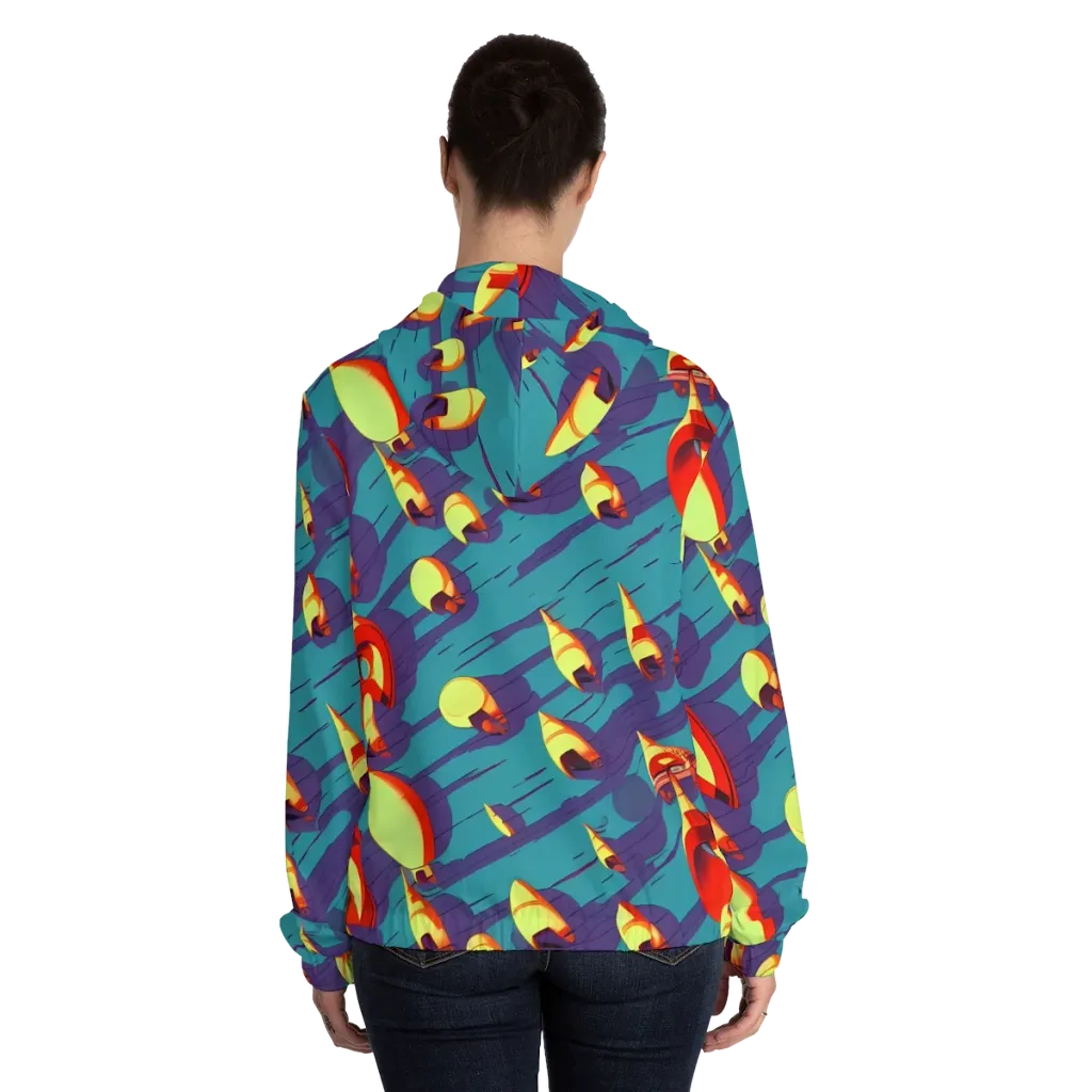 Sailor's Mirage on Women's Full-Zip Hoodie — Back On Person