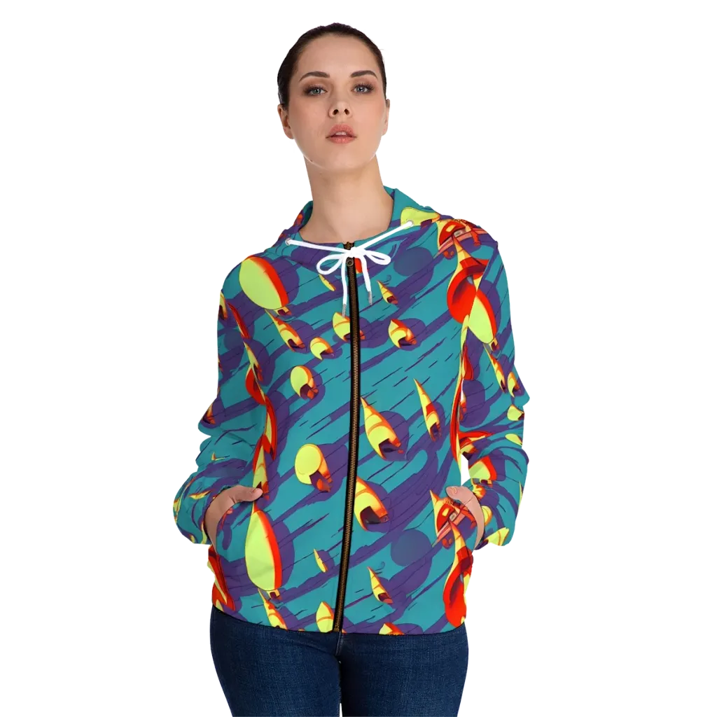 Sailor's Mirage on Women's Full-Zip Hoodie — Front On Person