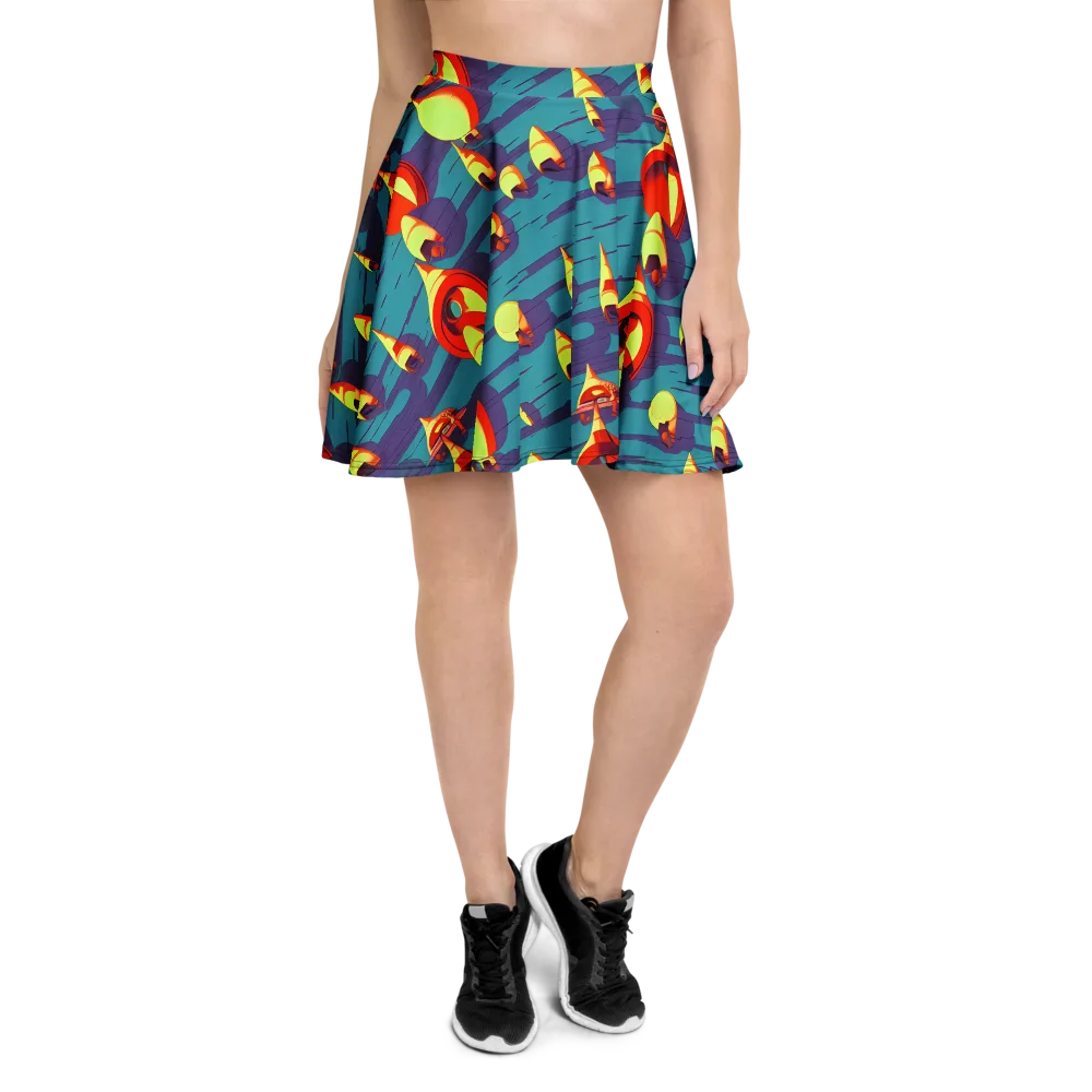 Sailor's Mirage on Skater Skirt — Front