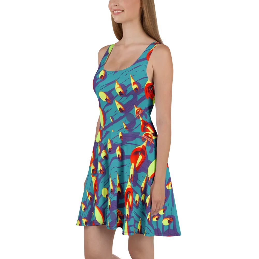 Sailor's Mirage on Skater Dress — Left